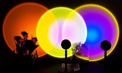 Sunset Lamp Rainbow Floor Stand Modern Projection Led Light Lamp Sun Night Light