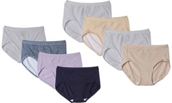 8 Pack Hanes Women's Ultimate Cool Comfort Low Rise Brief Panties, Assorted