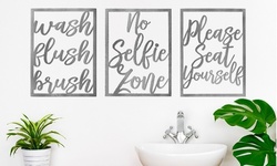 Humorous Bathroom or Custom Metal Rectangle Sign from Rusted Orange (Up to 66% Off)