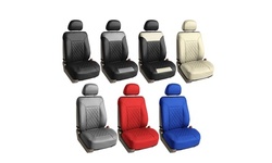 Universal Faux Leather Diamond Deluxe Front Seat Car Cushion Covers PU089102-G