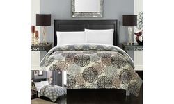 5 or 1 Piece Junelle Boho Inspired Reversible Print Quilt Set