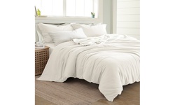 Solid 3 Piece Linen-Cotton Duvet Set