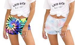 Women's Summer Tie-Dyed Shorts Home Casual Comfortable Tie-Dyed Shorts
