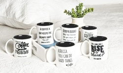 One, Two, Three, Five, or Ten Love My Caffeine Personalized Coffee Mugs from Qualtry (Up to 80% Off)