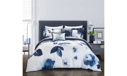 Flower Park  9 piece or 5 piece Bed In a Bag Comforter Set with Artsy Dec Pillow