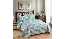 3-Pieces Lightweight Soft Printed Reversible Quilt Sets Queen/King Size