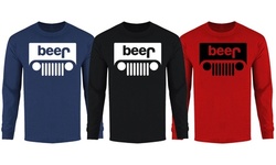 Men's Funny Beer Jeep Long Sleeve Shirts