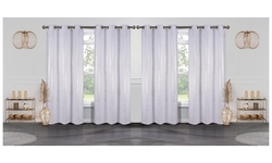 Cassie Metallic Textured Blackout Grommet Top Curtains (2 or 4-Pack)
