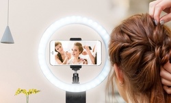 iMounTEK 9" Dimmable LED Ring Light w/ Tripod Phone Selfie Camera