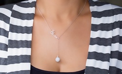 Silver- or Gold-Plated Crown Name Necklace with Czech Crystal from MonogramHub (Up to 83% Off)