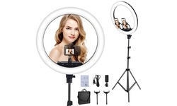 18" 3 - Color Mode LED Ring Light with Tripod