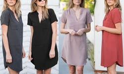 Crepe Shift Dress