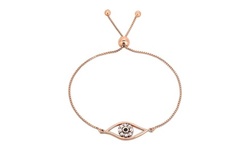 Evil Eye Adjustable Bracelet Made With Crystals From Swarovski