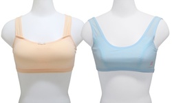 6-Pack Girl's Cotton Training Bra with Breathable Mesh Design