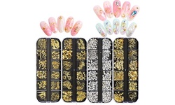 12 Grids Nail Glitter Flakes Sequins Rhinestones Pearl Nail Art Decorations