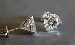 Leo Rosi Luxury Moissanite Screw Earrings in Sterling Silver