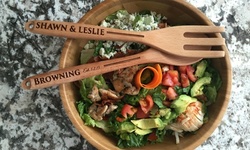 Personalized Decorative Wooden Spoon and Fork Set (Up to 87% Off)