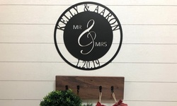Personalized Metal Mr. & Mrs. Date Sign from Metal Unlimited