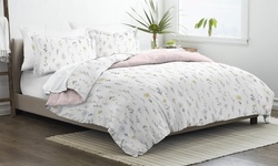 Home Collection Wild Flower Pattern 3 Piece Reversible Duvet Cover Set