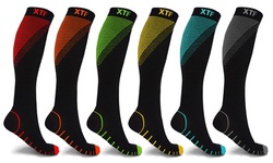 XTF Athletic Graduated Compression Socks (6-Pack)