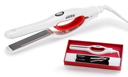 Sleek One Touch Pro Titanium 1" Flat Iron w/ LED Display - White/Red