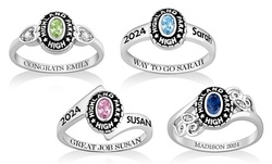 One or Two Personalized Women's Class Rings from Limogés Jewelry (Up to 68% Off) 