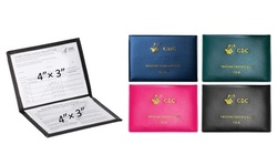 2-Pack: Faux Leather CDC Vaccination Immunization Card Protector Holder Passport