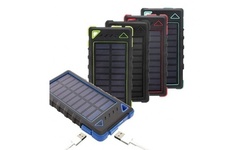 8,000mAh High Speed 2-Port Solar Power Bank- 5 Colors