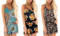 Leo Rosi Women's Print Jumpsuit. Plus Sizes Available. 
