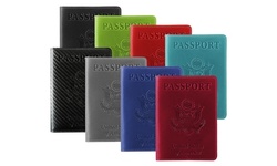 RFID Multi-function Passport Holder with CDC Vaccination Card Slot 