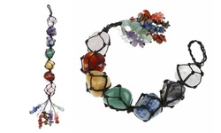7 Chakra Natural Crystal Gemstone Tassel Hanging Stones Ornaments Car Home Decor