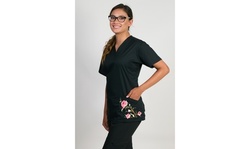 Medgear Blossom Women's Floral Embroidery Scrubs Set