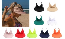 Haute Edition Women's Ruched Stretchy Headband Sun Visor Hat