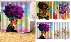 Shower Curtain Waterproof Bathroom Fabric Bohemian Beach 72*72 inch Set Hook