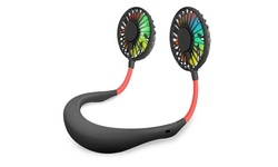 Portable Rechargeable Neckband Neck Hanging Fan Hand Free Personal Mini LED Fan