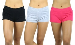 Women's 100% Cotton French Terry Comfy Shorts - 3Pack or Singles