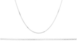 Solid Italian Diamond Cut Box Chain in Sterling Silver