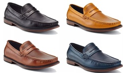 Adolfo Men's Texture Penny Loafers 