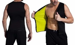 Men Waist Trainer Vest Hot Neoprene Sauna Body Shaper Zipper Workout Shirt