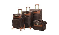 Caribbean Joe Castaway Expandable Spinner Luggage Set (4-Piece)