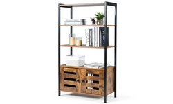 Industrial Storage Cabinet Bookshelf Bookcase Bathroom Floor Cabinet W/3 Shelves