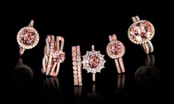 Lesa Michele Champagne Cubic Zirconia Rings in 14K Gold Over Sterling Silver 