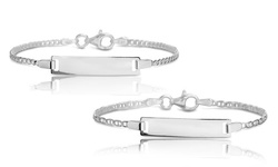 Nina & Grace 5.5" Sterling Silver Kids ID Bracelet