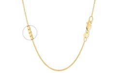 14k Yellow Gold Box Chain Necklace - 0.7mm
