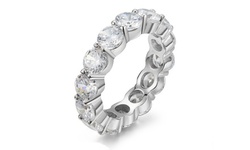 10 CTTW Cubic Zirconia Eternity Bands 