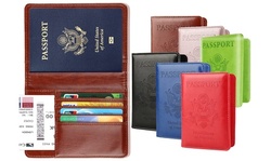 Multifunction Passport Holder Cover Case RFID Blocking Travel Wallet