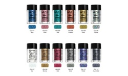 NYX METALLIC GLITTER Face & Body Glitter Powder, 12 Colors
