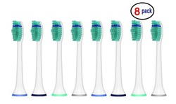 8 Sonic Replacement Toothbrush Heads for Philips Sonicare Proresults HX6014
