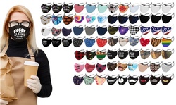 3-Pack: Adults Dual-Layer Reusable Face Masks With Adjustable Earloops