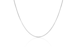 925 Sterling Silver Chain Necklace for Women 0.8mm Thin Italian Box Chain